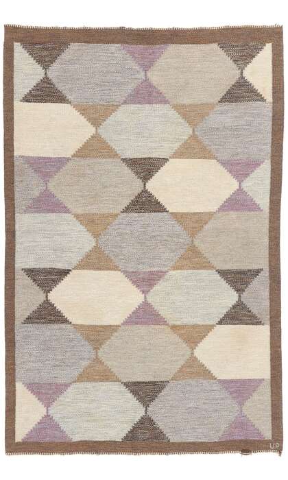 5 x 8 Ulla Parkdal Vintage Swedish Rollakan Rug 79058