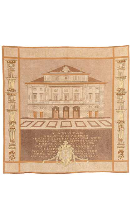 5 x 5 Vintage Teatro Nacional de Sao Carlos Tapestry 79075